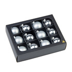Weihnachtskugeln Silber, 12er-Set – Wurm
