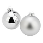 Weihnachtskugeln Silber, 6er-Set – Wurm