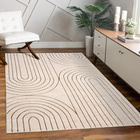 Kurzflor Teppich Tuana 215 Creme Paco Home