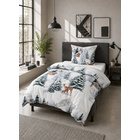 Castell Polycotton-Biber-Bettwäsche „Winter“ taubenblau