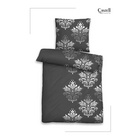 Castell Polycotton-Biber-Bettwäsche „Ornament“ titanium