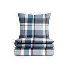 Castell Polycotton-Biber-Bettwäsche „Karo“ petrol