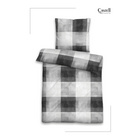 Castell Polycotton-Biber-Bettwäsche „Karo groß“ grau