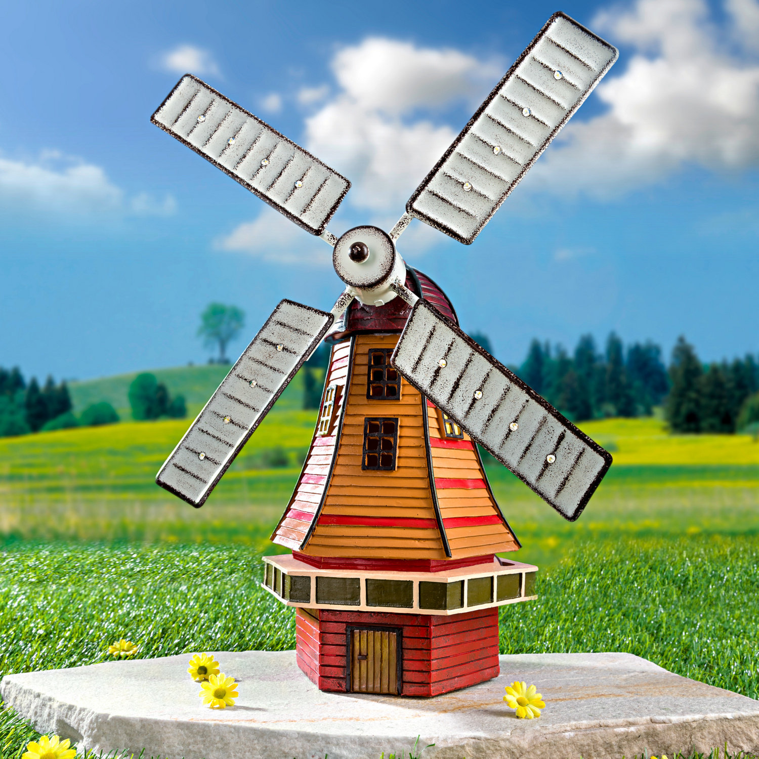 Deko Solar Windmühle, beleuchtet 3PAGEN