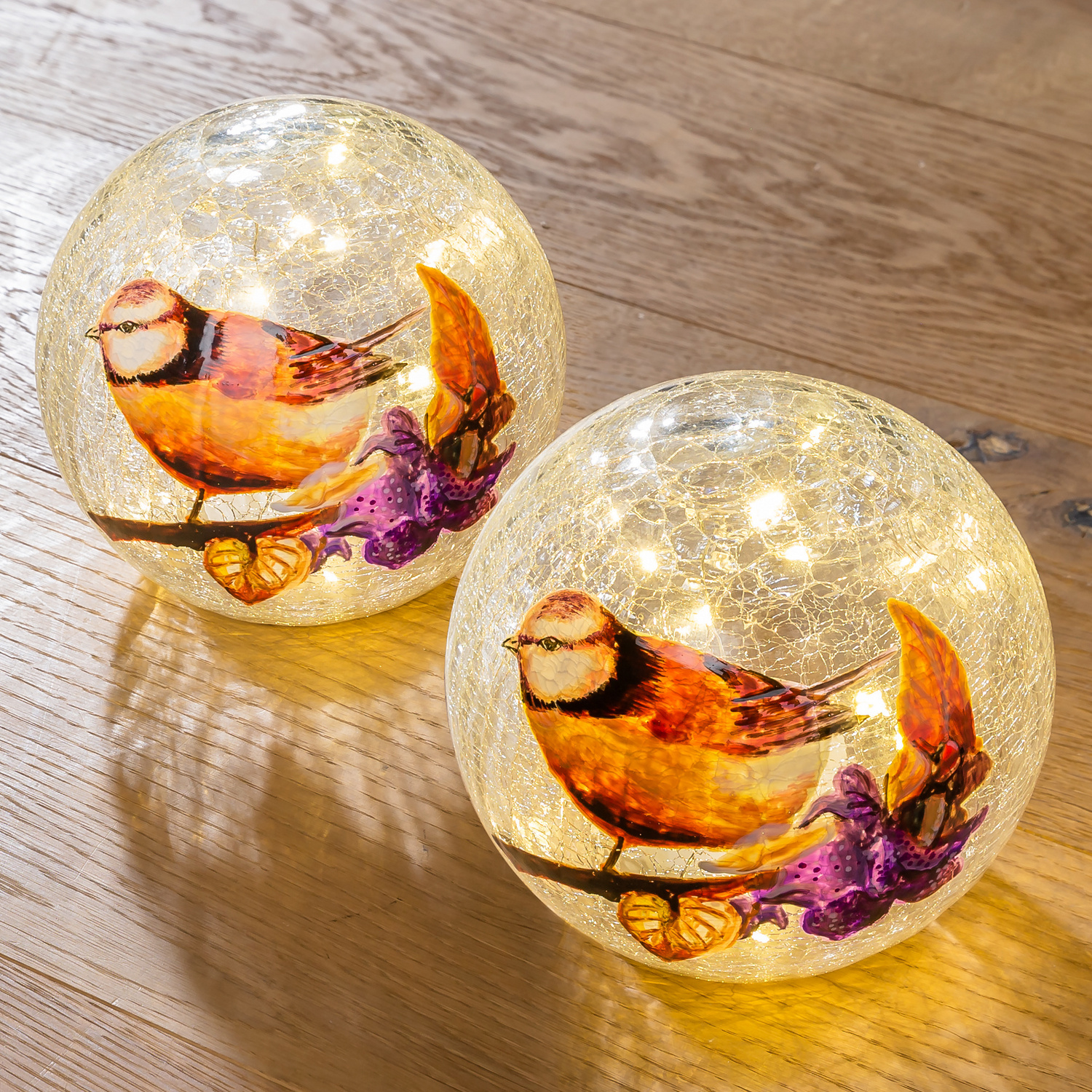 LED-Glaskugel &quot;Herbstlaub&quot;, Artikelnummer: 3691600