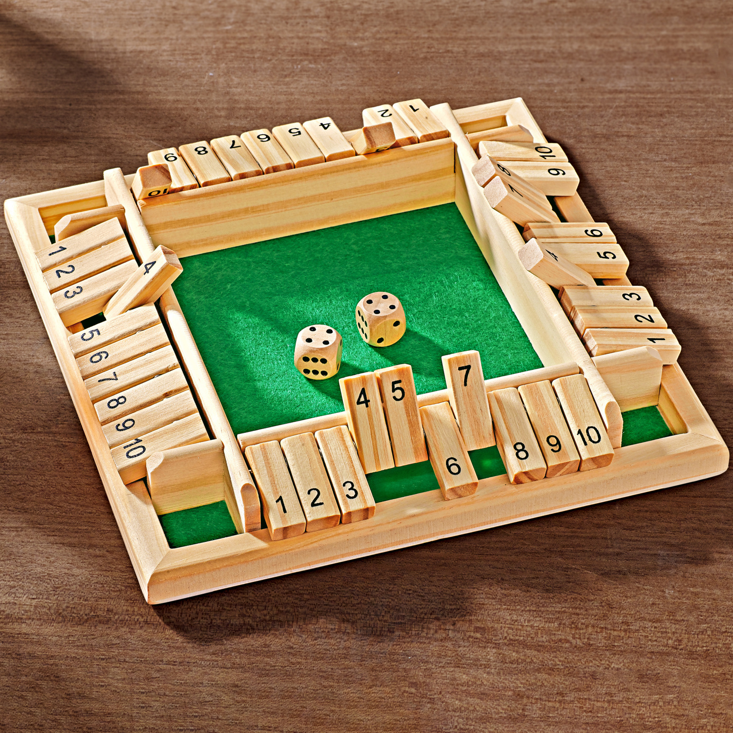 Magiho Shut The Box Würfelspiel - Klassisches Holzspiel Für 2-4 Spieler