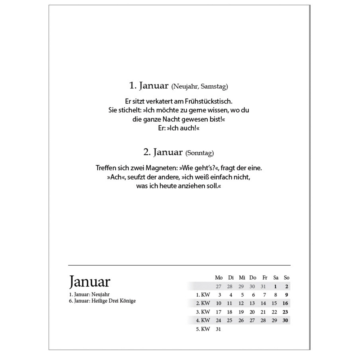 Witze-Kalender 2024  3PAGEN